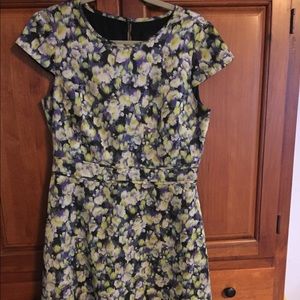 J Crew watercolor A-line dress